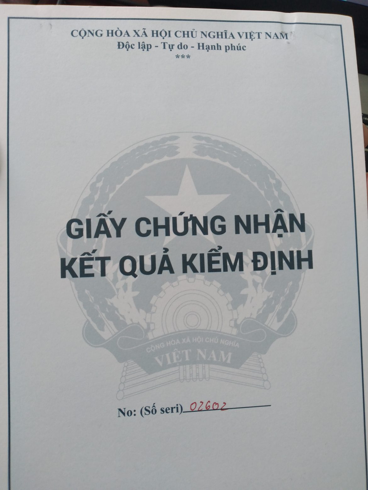 Giấy chứng nhận kiểm định